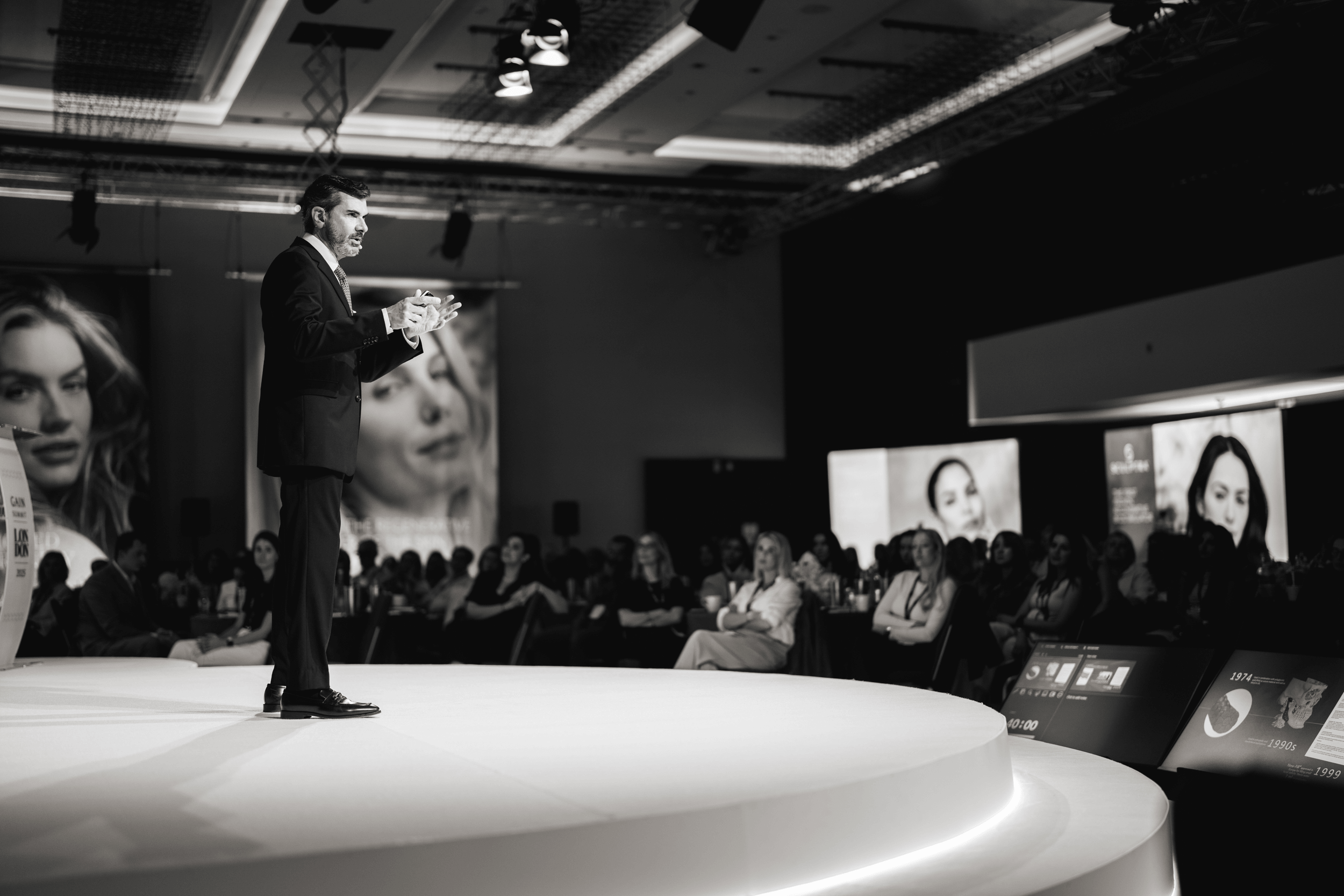 Galderma Stage Event Black & White
