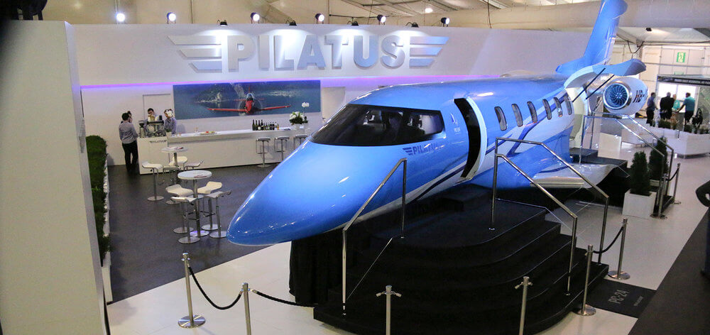 Pilatus interior exhibition