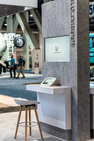 LafarageHolcim exhibition stand table and chair