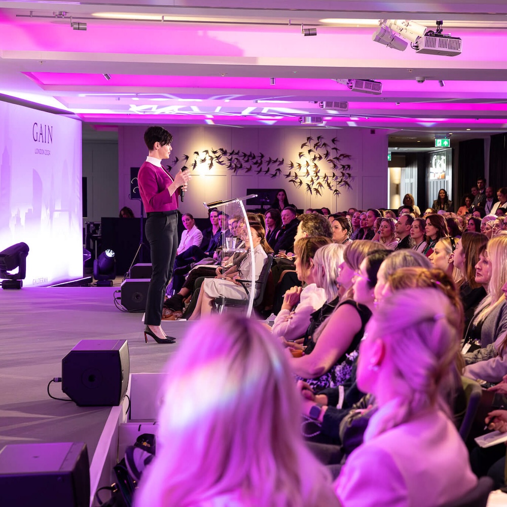 Audience of the event being spoken to