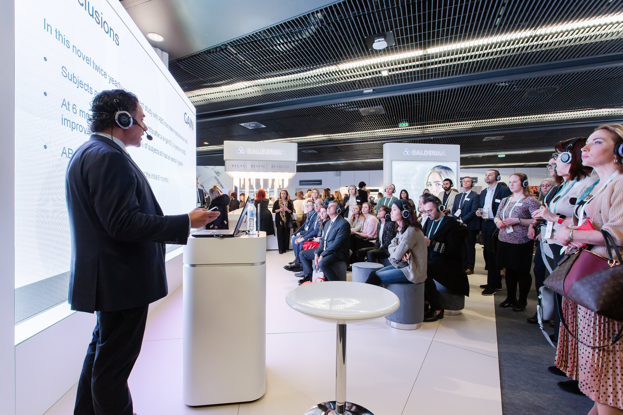 Galderma booth from Ignition DG at IMCAS world congress - January 2020